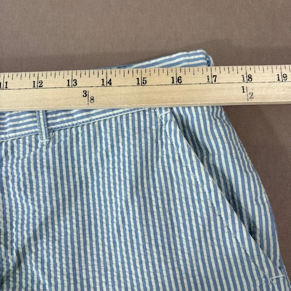 Vintage‎ Polo Ralph Lauren Shorts Mens 34 Blue Seersucker Striped Cinch Preppy